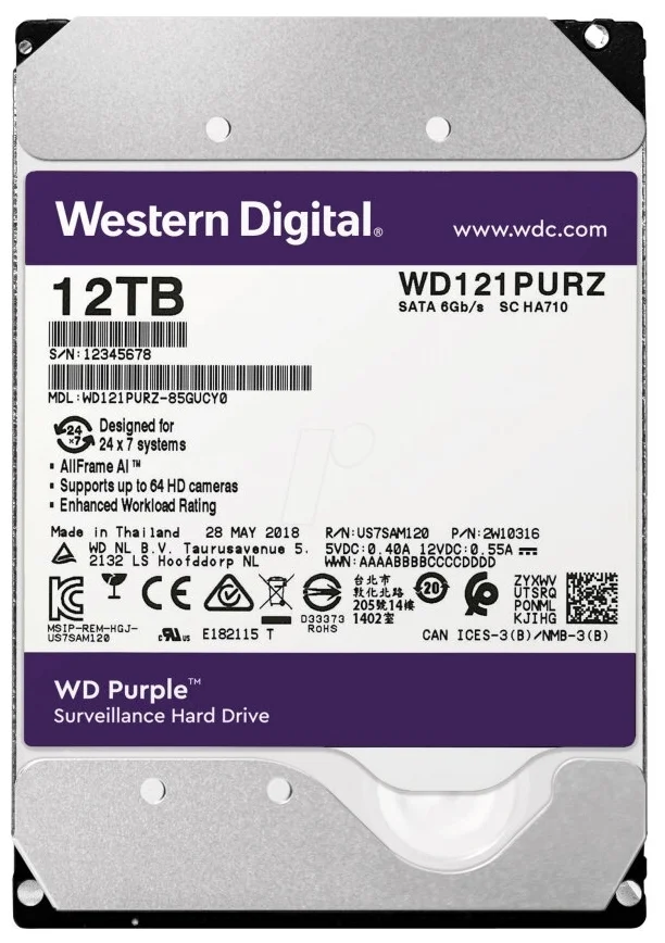 Жесткий диск HDD Western Digital WD121PURZ