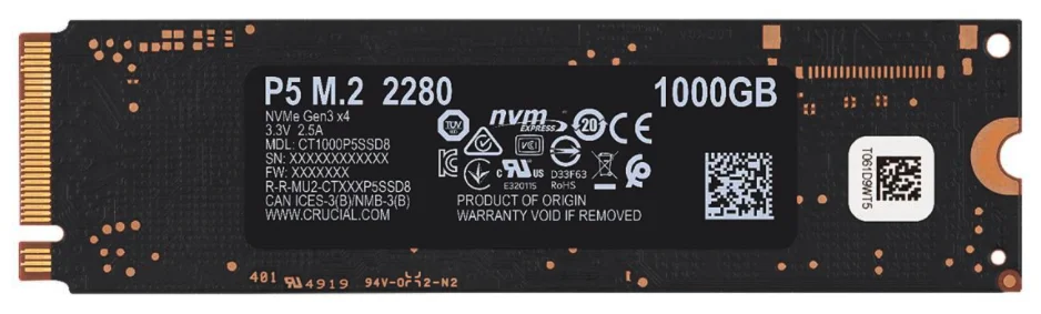 Фото Жесткий диск SSD Crucia CT1000P5SSD8
