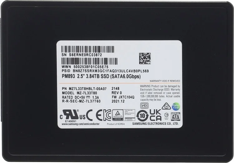 Фото Жесткий диск SSD SAMSUNG 3840GB MZ7L33T8HBLT-00A07
