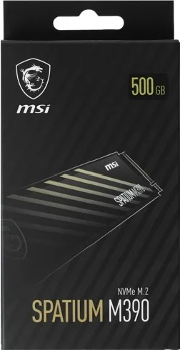 Картинка Жесткий диск SSD MSI SPATIUM M390 M.2 PCIe NVMe R3300Mb/s W2300MB/s SPATIUM M390 NVMe M.2 500GB