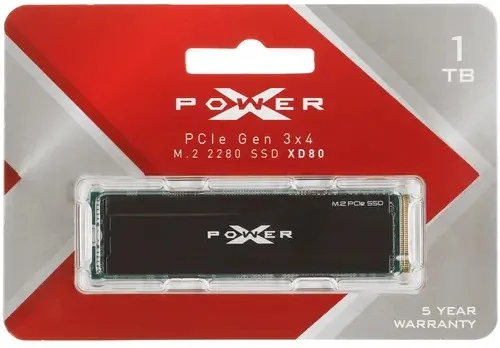 Фото Жесткий диск SSD SILICON POWER XD80 SP001TBP34XD8005 PCIe 3.0 x4 NVMe 1.3