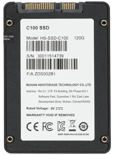 Фото Жесткий диск SSD HIKVISION HS-SSD-C100/120G SATA 6Gb/s