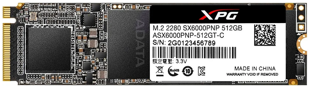 Фото Жесткий диск SSD ADATA XPG ASX6000PNP-512GT-C M2 Фото Жесткий диск SSD ADATA XPG ASX6000PNP-512GT-C M2