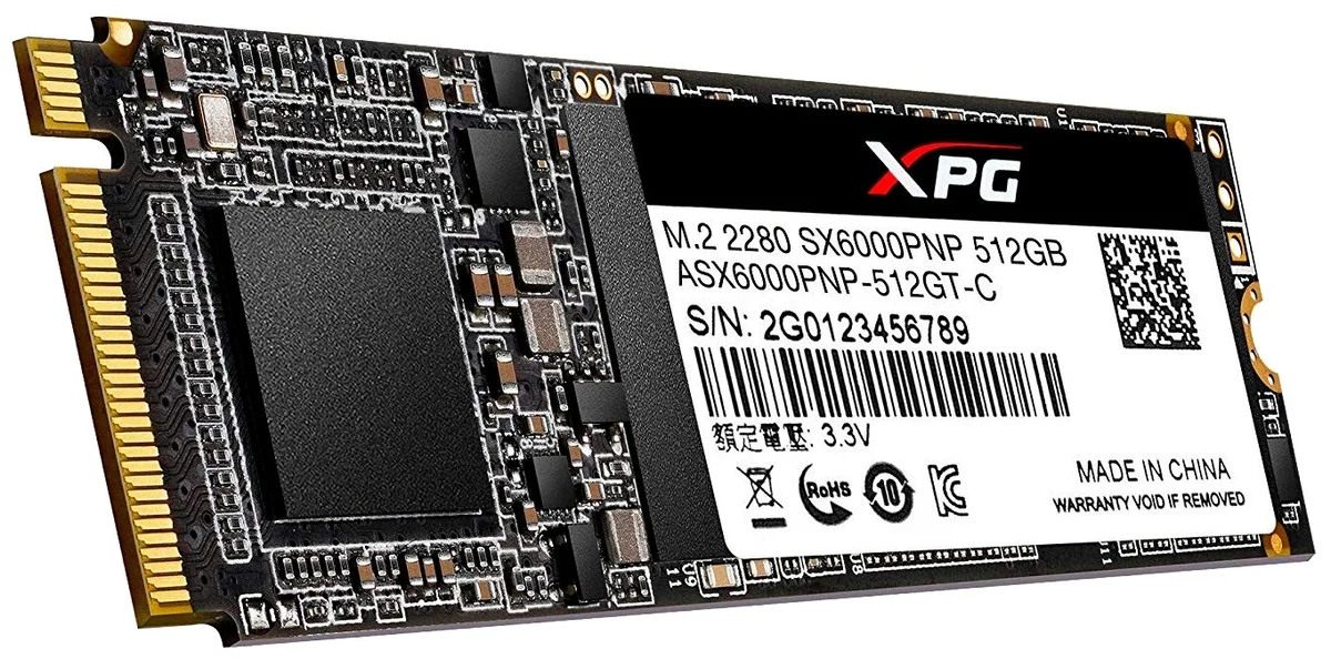 Картинка Жесткий диск SSD ADATA XPG ASX6000PNP-512GT-C M2 Картинка Жесткий диск SSD ADATA XPG ASX6000PNP-512GT-C M2
