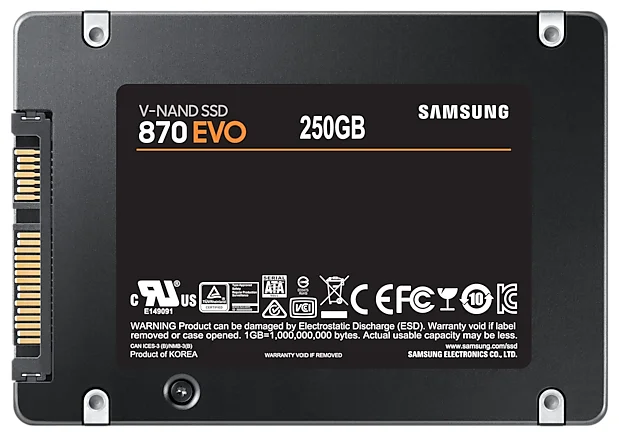 Цена Жесткий диск SSD SAMSUNG 870 EVO 250GB 2,5 MZ-77E250BW