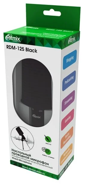 Цена Микрофон RITMIX RDM-125 Black