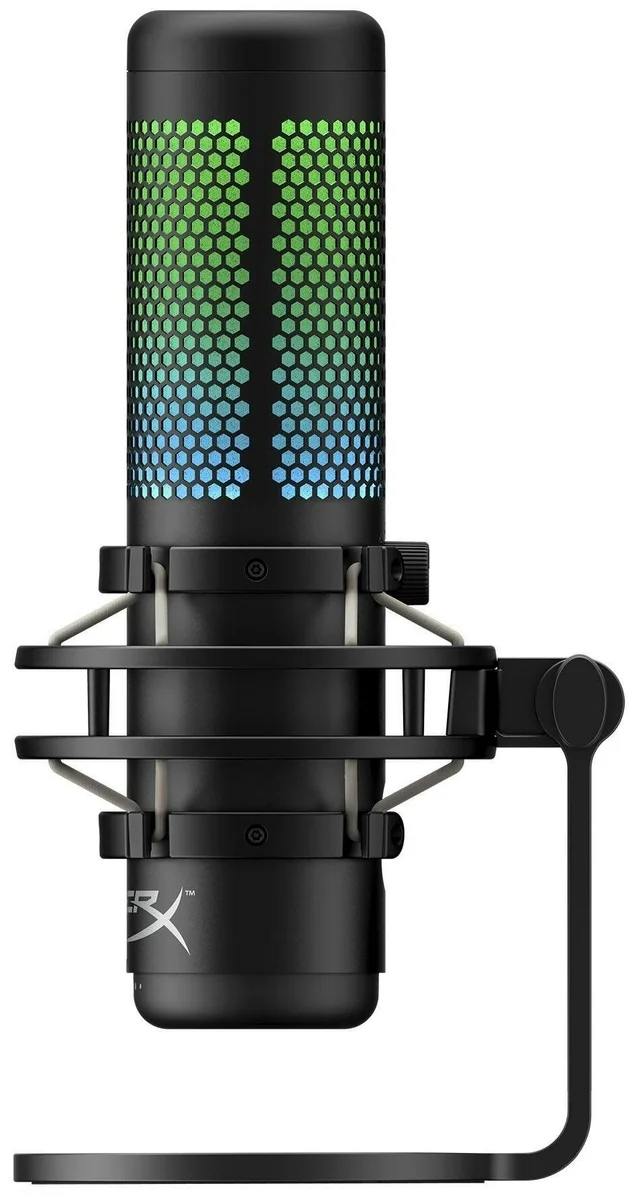 Картинка Микрофон HyperX HMIQ1S-XX-RG/G Quadcast S на подставке Картинка Микрофон HyperX HMIQ1S-XX-RG/G Quadcast S на подставке