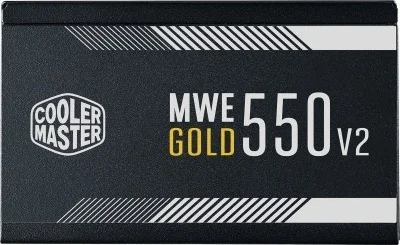 Картинка Блок питания CoolerMaster MWE GOLD 550 V2 500-750W Non Modular, Active PFC, вент.12 см 80+ GOLD MPE-5501-ACAAG-EU
