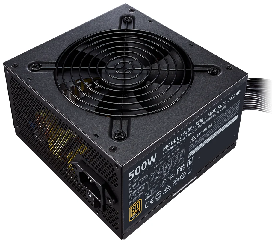 Фото Блок питания CoolerMaster MWE 500 BRONZE V2 500-750W (MPE-5001-ACAAB-EU)
