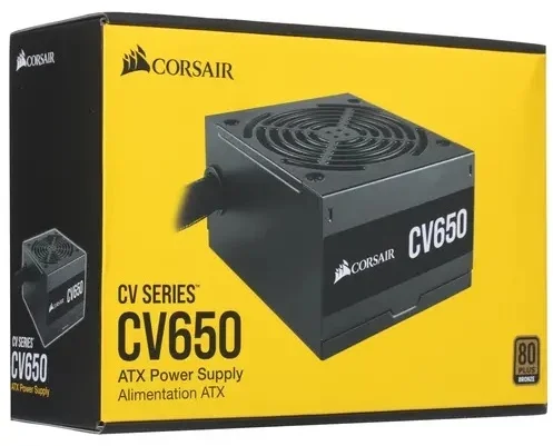 Цена Блок питания CORSAIR CV650 80 PLUS Bronze CP-9020236-EU Цена Блок питания CORSAIR CV650 80 PLUS Bronze CP-9020236-EU