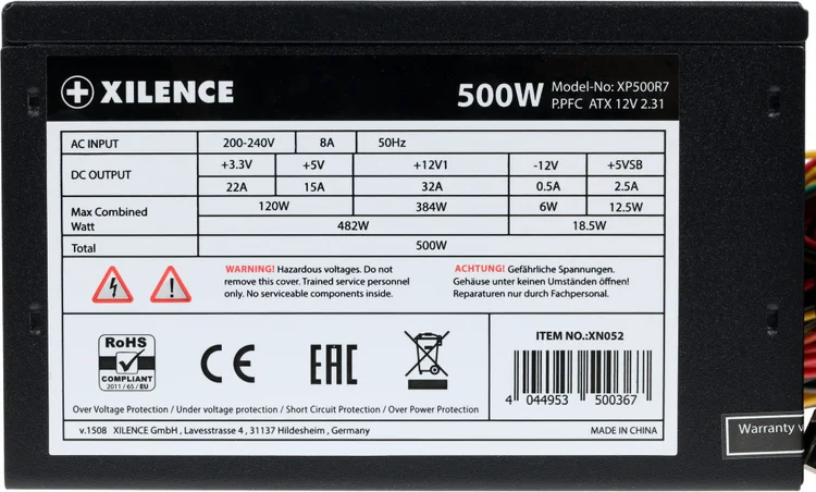 Фотография Блок питания XILENCE Red Wings XN052 500W (XP500R7)