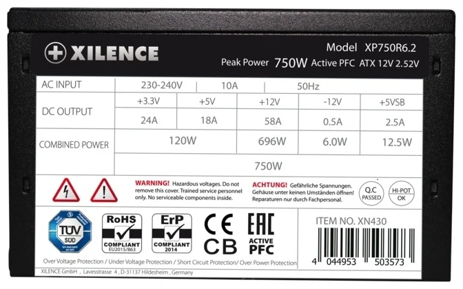 Блок питания XILENCE XN430 750W (XP750R6.2)