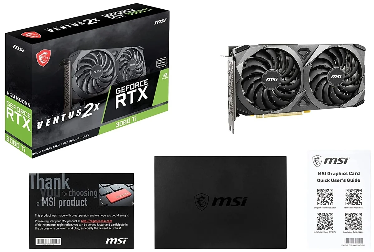 Видеокарта MSI GeForce RTX3060Ti VENTUS 2X 8G (RTX 3060 Ti VENTUS 2X 8G OCV1 LHR) заказать
