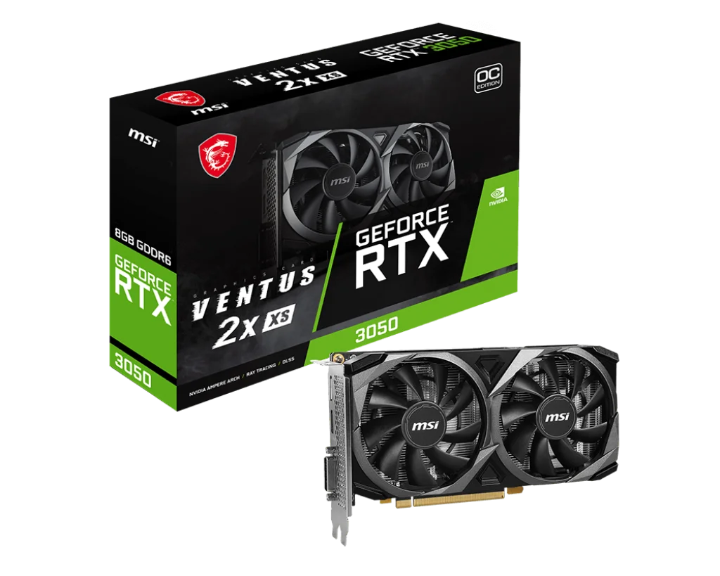 Видеокарта MSI GeForce RTX3050 VENTUS 2X 8G OC GDDR6