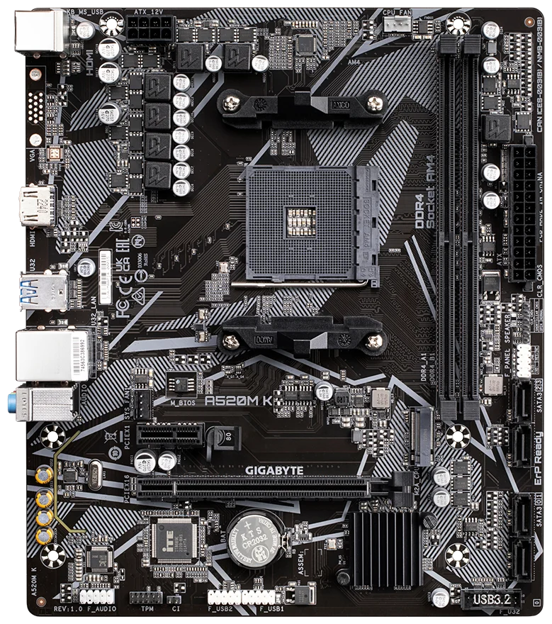 Материнская плата GIGABYTE A520M K DDR4