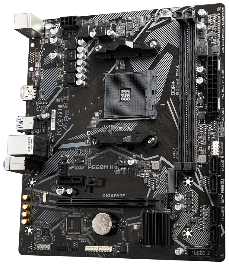 Картинка Материнская плата GIGABYTE A520M K DDR4