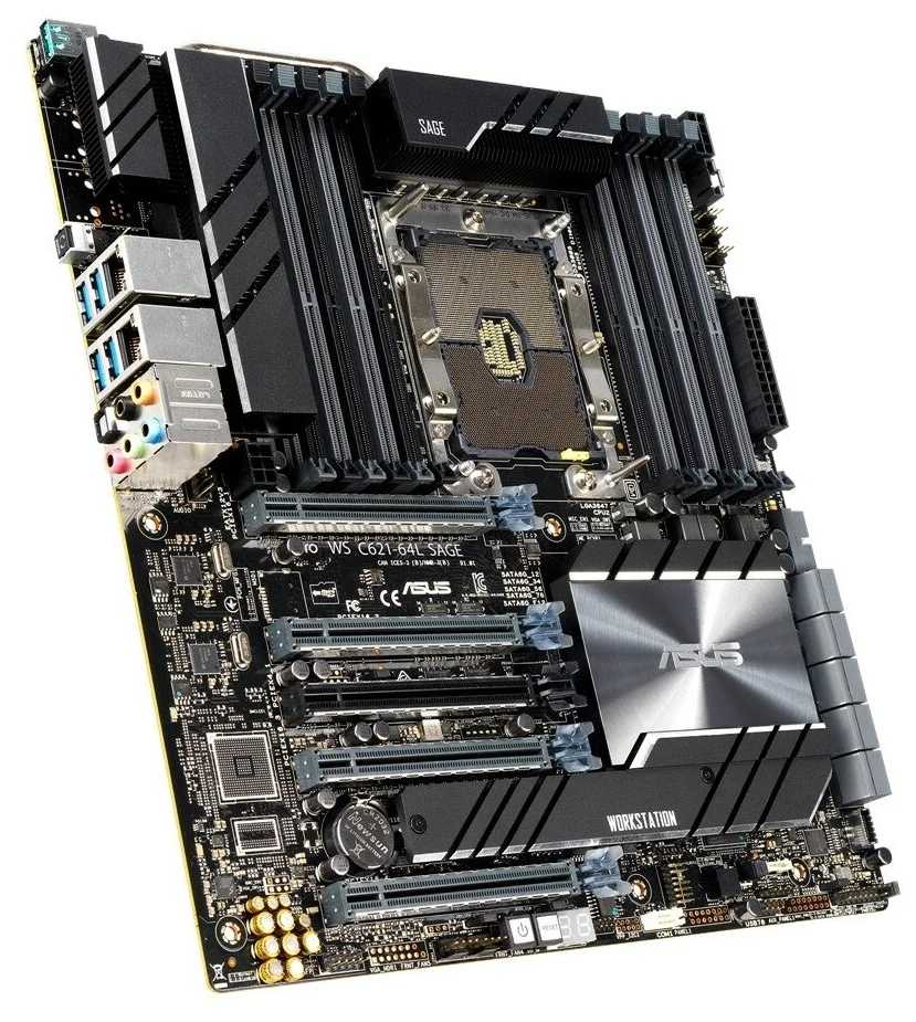 Картинка Материнская плата ASUS WS C621E SAGE (BMC)