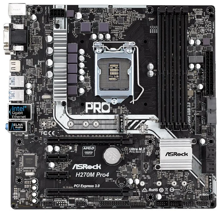Материнская плата ASRock H270M PRO4