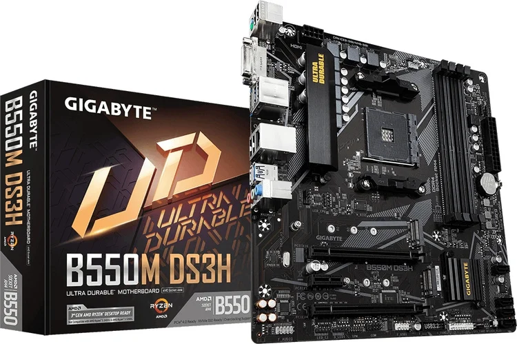 Фото Материнская плата GIGABYTE B550M DS3H 4DDR4