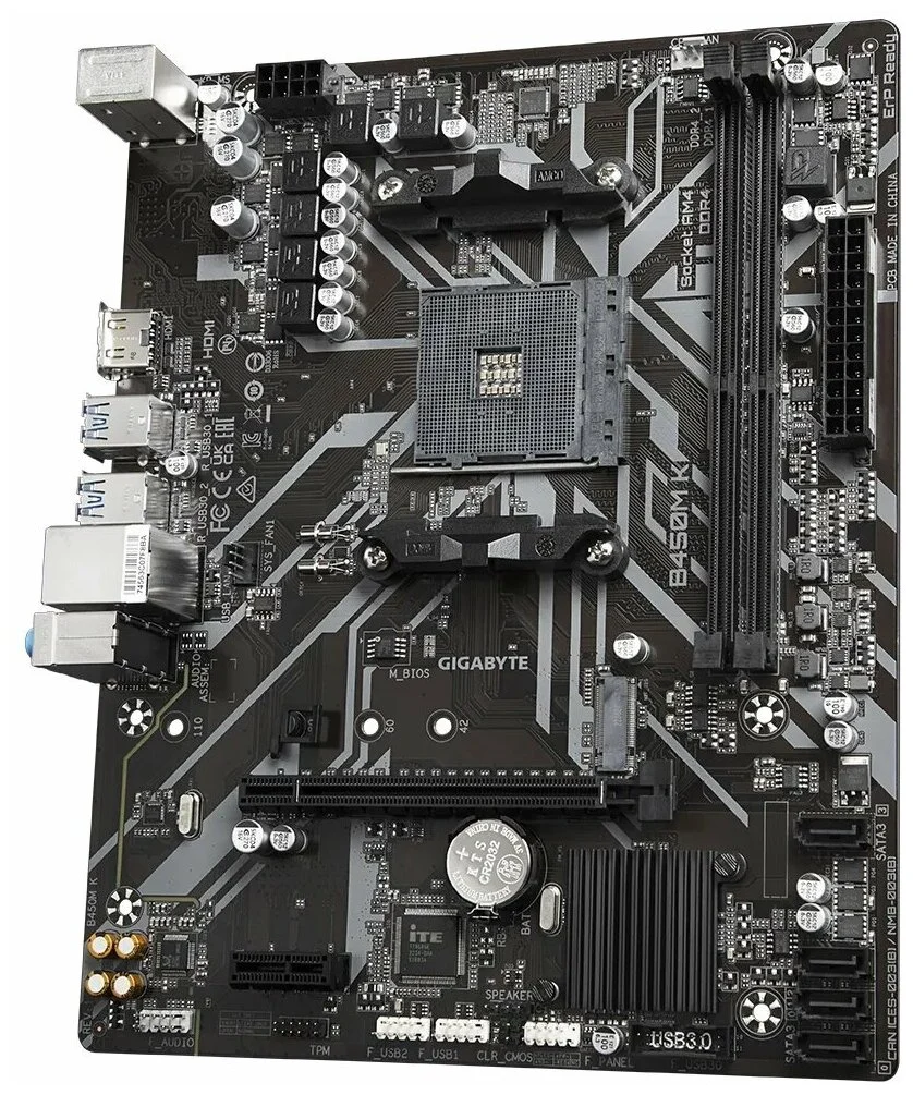 Фото Материнская плата GIGABYTE B450M K DDR4