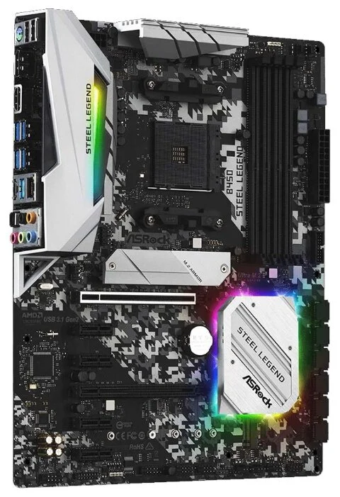 Фотография Материнская плата ASRock B450 STEEL LEGEND (4717677338065)