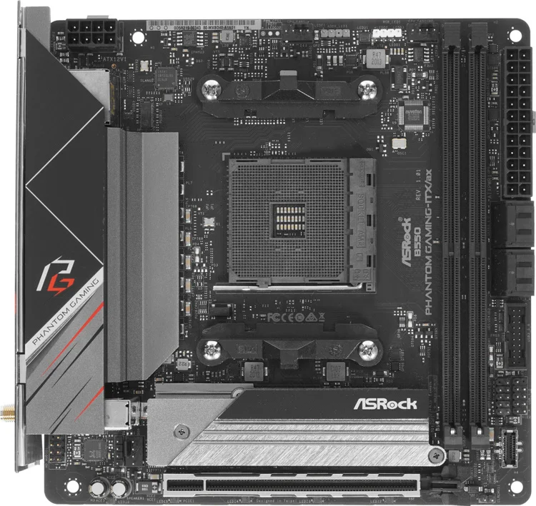 Фото Материнская плата ASRock B550 PHANTOM GAMING-ITX/AX 2xDDR4
