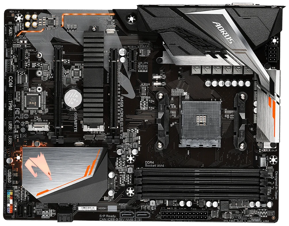 Материнская плата GIGABYTE B450 AORUS ELITE V2