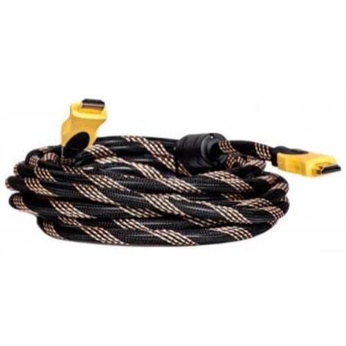 Фото Видeo кабель PowerPlant HDMI - HDMI, 5m, позолоченные коннекторы, 1.3V, Nylon, Double ferrites KD00AS1197