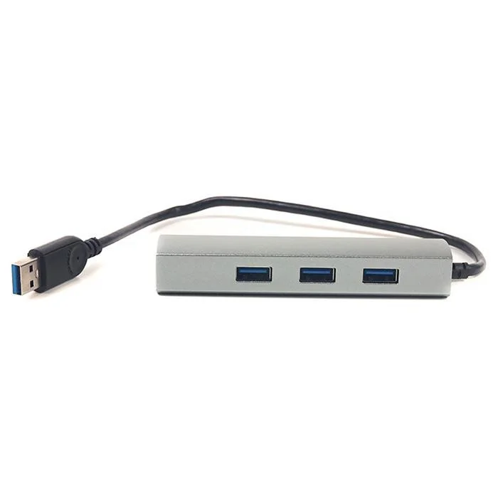 Фото Переходник PowerPlant USB 3.0 3 порта + Gigabit Ethernet CA910564