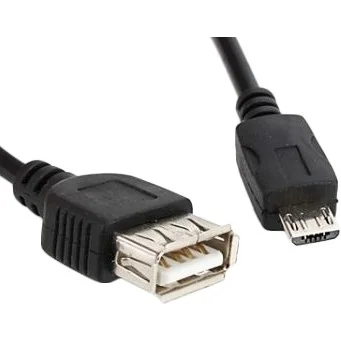 Фото Кабель PowerPlant OTG USB 2.0 AF - Micro, 0.5м KD00AS1233