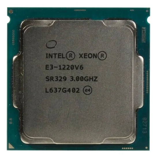 Фотография Процессор INTEL Xeon E3-1220V6 3.0 GHz (Kaby Lake 3.5) 4C/4T 8MB L3 72W Socket 1151 oem Фотография Процессор INTEL Xeon E3-1220V6 3.0 GHz (Kaby Lake 3.5) 4C/4T 8MB L3 72W Socket 1151 oem