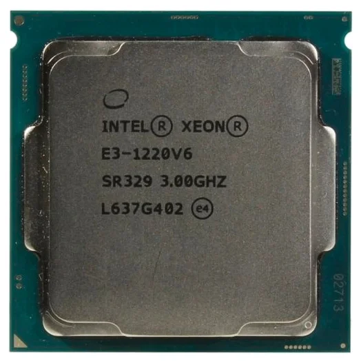 Картинка Процессор INTEL Xeon E3-1220V6 3.0 GHz (Kaby Lake 3.5) 4C/4T 8MB L3 72W Socket 1151 oem Картинка Процессор INTEL Xeon E3-1220V6 3.0 GHz (Kaby Lake 3.5) 4C/4T 8MB L3 72W Socket 1151 oem