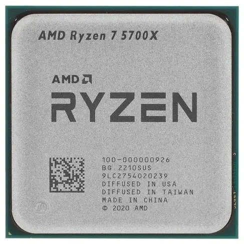Фотография Процессор AMD Ryzen 7 5700X 3.4GHz (Vermeer 4.6) 8C/16T (100-100000926WOF) 4/32MB 65W AM4 box Фотография Процессор AMD Ryzen 7 5700X 3.4GHz (Vermeer 4.6) 8C/16T (100-100000926WOF) 4/32MB 65W AM4 box