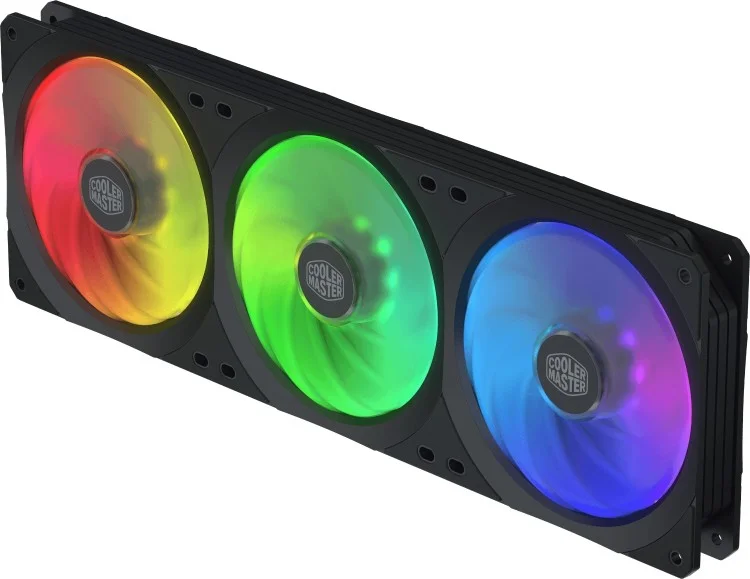Картинка Вентилятор для корпуса CoolerMaster MasterFan SF360R 3x120mm 4 pin RGB MFX-B2D3-18NPA-R1