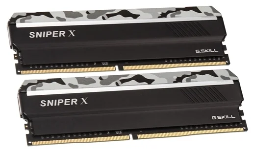 Фотография Оперативная память G.SKILL Sniper X F4-3600C19Q-32GSXWB (4x8GB) 19-20-20-40urban camo Фотография Оперативная память G.SKILL Sniper X F4-3600C19Q-32GSXWB (4x8GB) 19-20-20-40urban camo