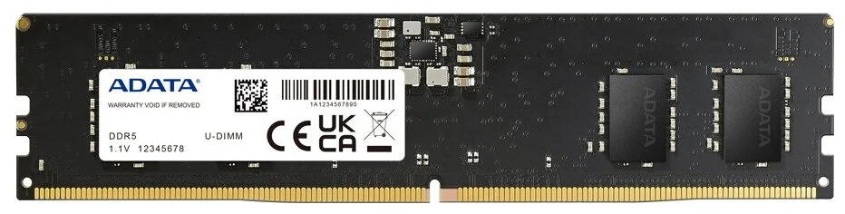 Фото Оперативная память ADATA 8Gb 4800MHz DDR5 DIMM, CL40, 1.1v AD5U48008G-S