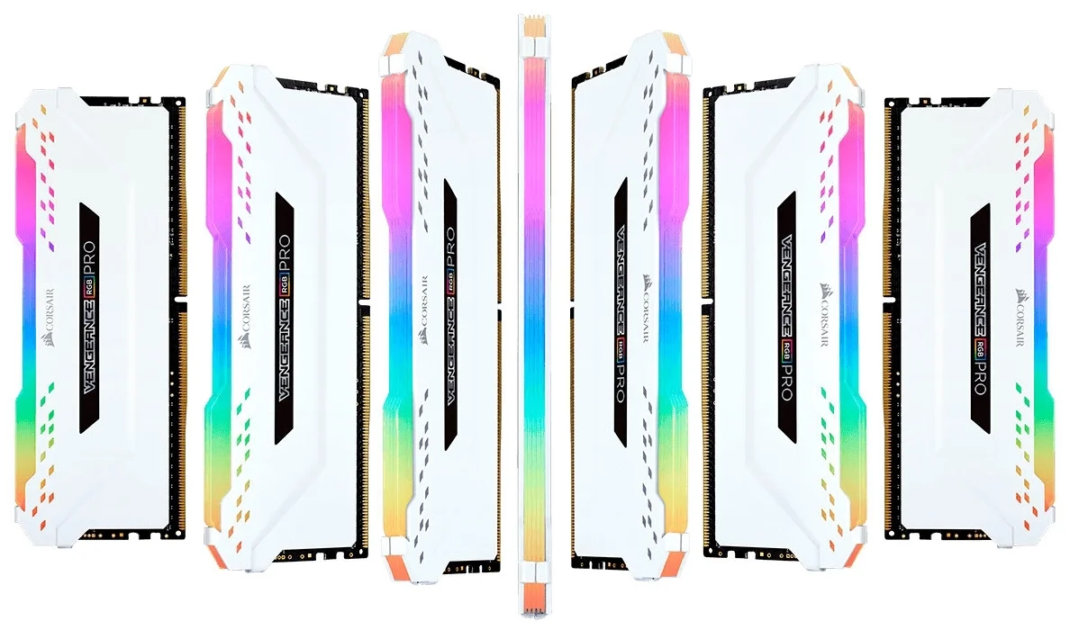 Картинка Оперативная память CORSAIR Vengeance RGB PRO CMW16GX4M2C3000C15W (2x8GB)