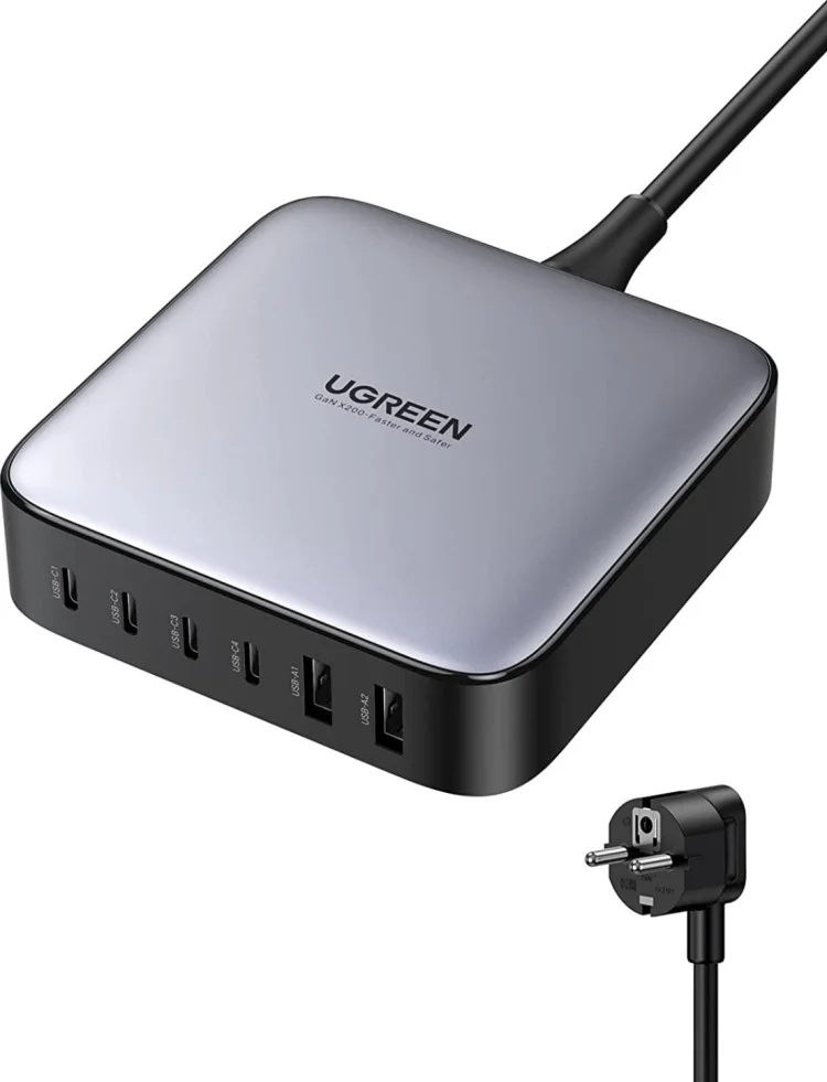 Зарядное устройство Ugreen CD271 40914 2*USB-A+4*USB-C 200W Desktop Fast Charger