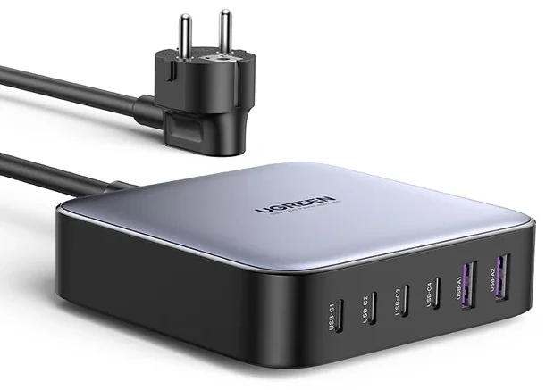 Фото Зарядное устройство Ugreen CD271 40914 2*USB-A+4*USB-C 200W Desktop Fast Charger