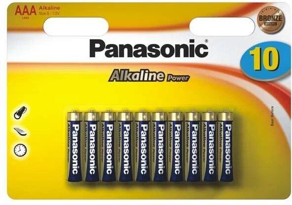 Фото Батарейка щелочная PANASONIC LR03APB/10BW Alkaline Power AAA