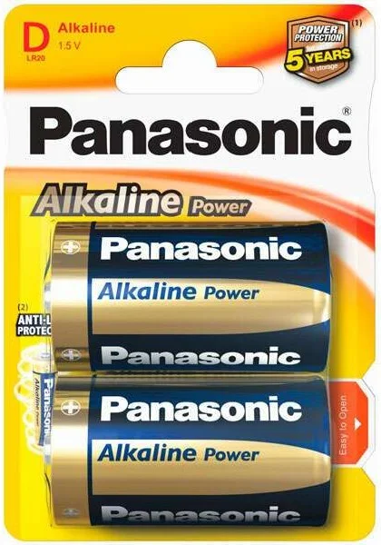 Фото Батарейка щелочная PANASONIC LR20APB/2BP Alkaline Power D