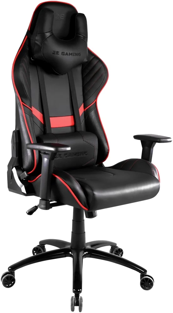 Фото Игровое компьютерное кресло 2E GAMING HIBAGON Black/Red (2E-GC-HIB-BKRD)