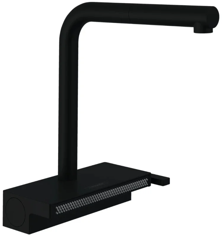 Фото Смеситель HANSGROHE Aquno Select M81 черный (73836670) Фото Смеситель HANSGROHE Aquno Select M81 черный (73836670)