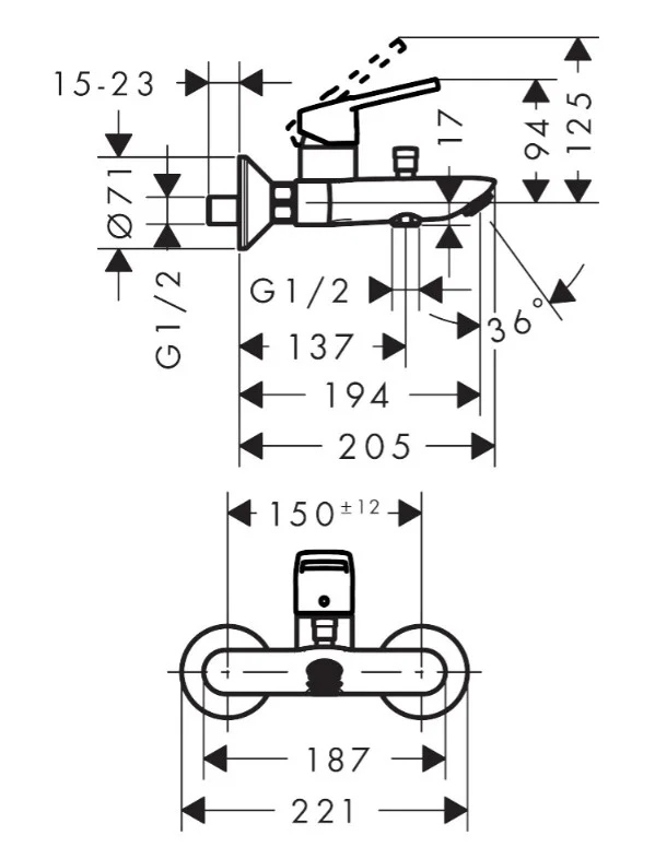 Фото Смеситель HANSGROHE HG71244000 Logis Loop