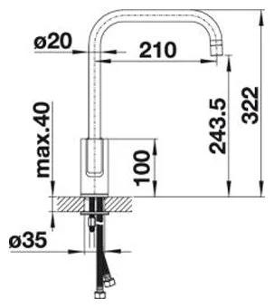 Фото Смеситель BLANCO Ajaris мускат/хром (521744)
