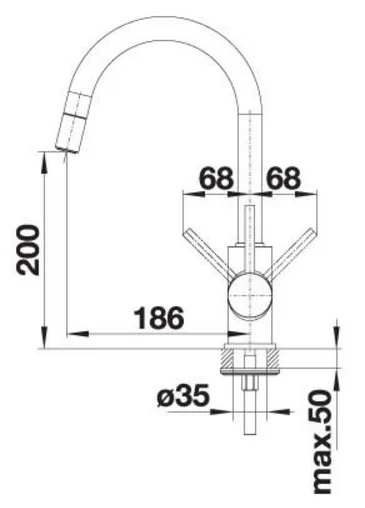 Фото Смеситель BLANCO Mida-S жемчужный (521463)