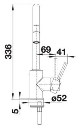 Фотография Смеситель BLANCO Mida-S жемчужный (521463)