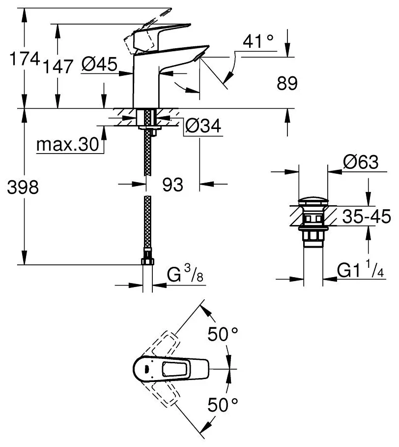Смеситель GROHE 23878001 BauLoop заказать