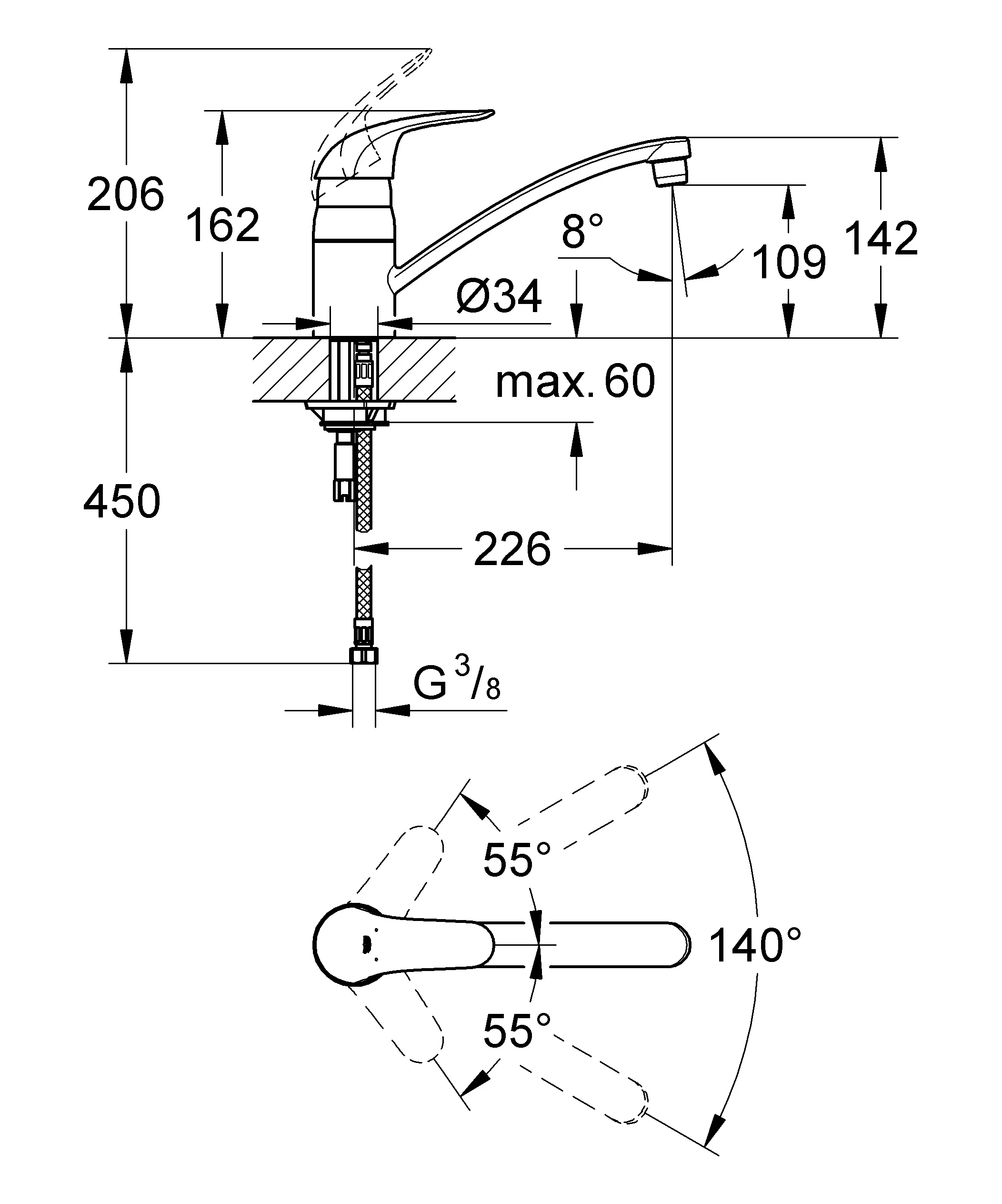 Фото Смеситель GROHE Euroeco 32750000
