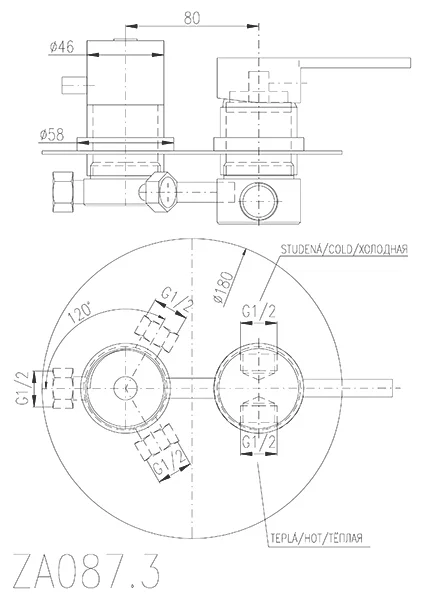 Фото Смеситель RAV SLEZAK ЗАМБЕЗИ ZA087.3